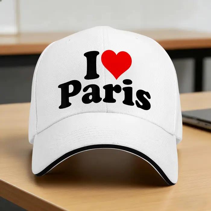 Casquette de baseball I Love Heart Paris France
