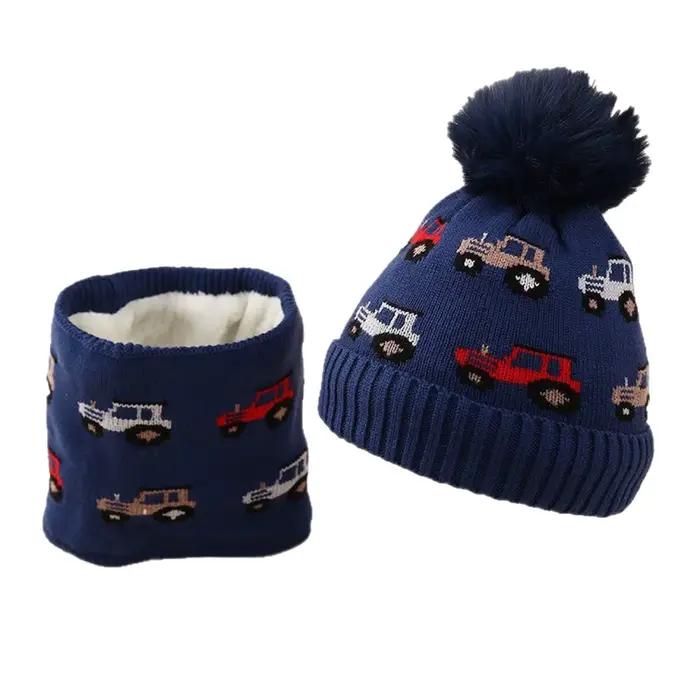Ensemble chapeau et écharpe en tricot pour enfants