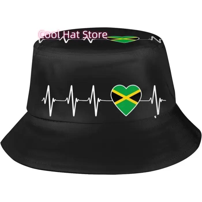 Chapeau de seau drapeau de la Jamaïque pour homme et femme, chapeau de soleil multicolor polyvalent pour toutes les saisons occasions décontractées