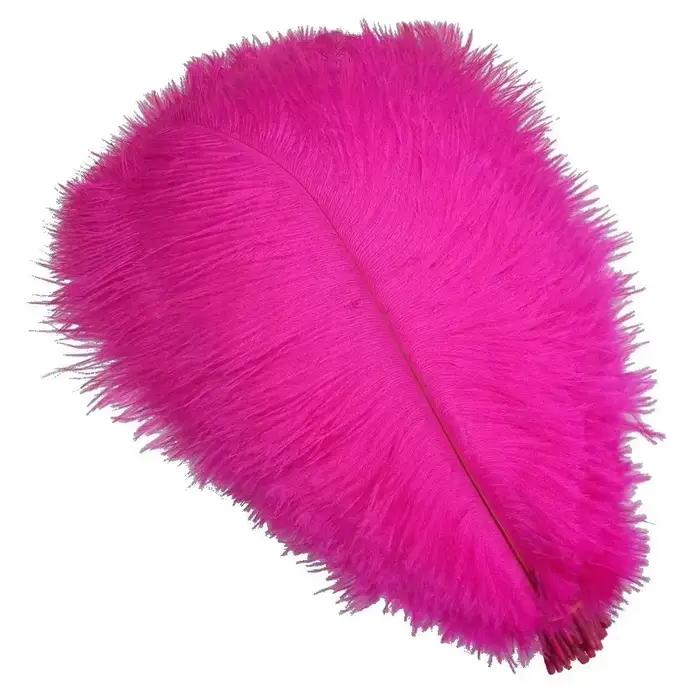 Plumes d'autruche rouge rosé décoratives de 15-70 cm/6-28 po de long