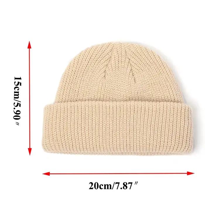 Mode Hip Hop Beanie tricoté chapeau hommes Skullcap femmes hiver chaud sans bords Baggy Melon casquette manchette Docker pêcheur bonnets chapeaux