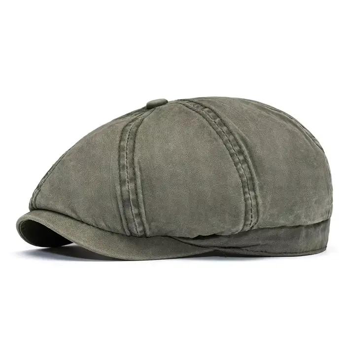 Chapeau octogonal délavé pour hommes
