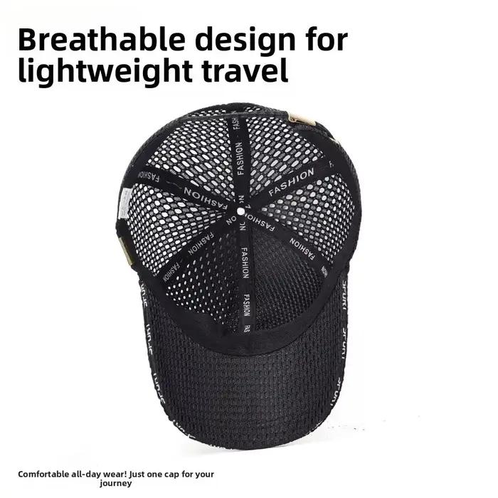 Casquette de baseball créative multicolore en maille respirante
