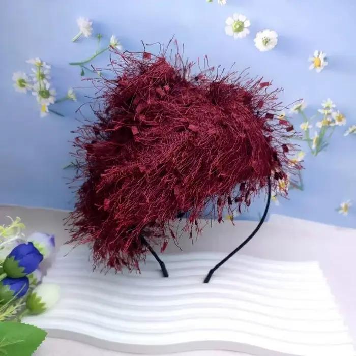 Nouveau petit chapeau rétro français avec glands et nœuds papillon bandeau