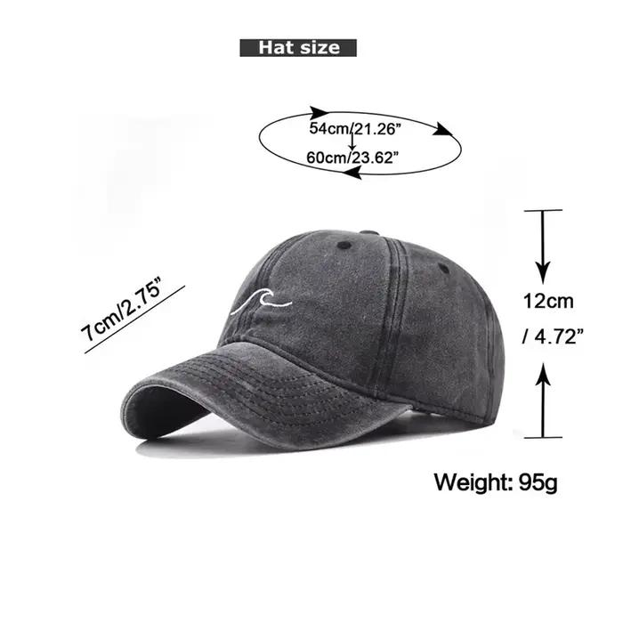 Casquette de Baseball brodée d'ondulation ondulée