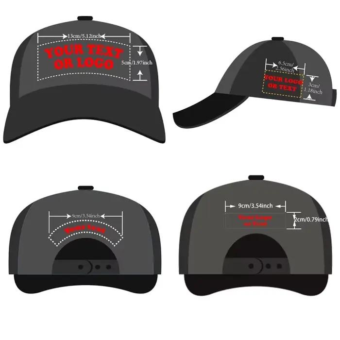 EMROJENTIA Casquettes et chapeaux brodés personnalisés – Logo ou texte