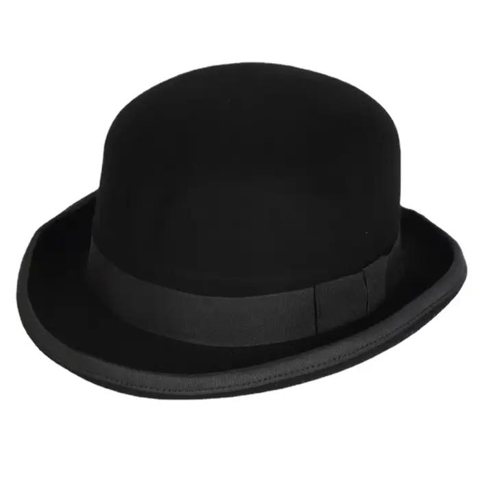 1 chapeau chic en laine de style coréen pour femme - Bord légèrement frisé