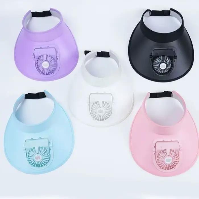 Chapeau de soleil pour femme avec ventilateur de refroidissement rechargeable protection anti-UV bord large et toile ouverte pour femmes occassions spéciales été vacances randonnée