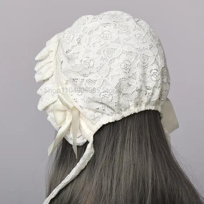 Chapeau en dentelle rétro pour femmes, accessoire victorien ajustable pour cosplay et cérémonies de mariage