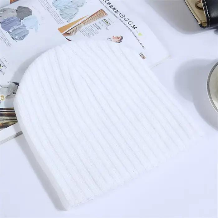 Chapeaux d'hiver pour femmes bonnet solide chaud