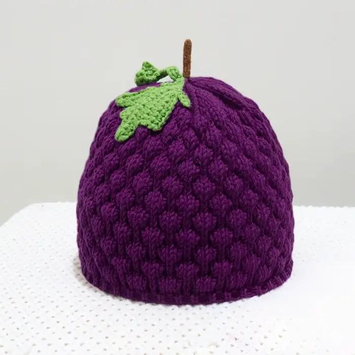 Chapeau de fruits créatif en tricot de citron