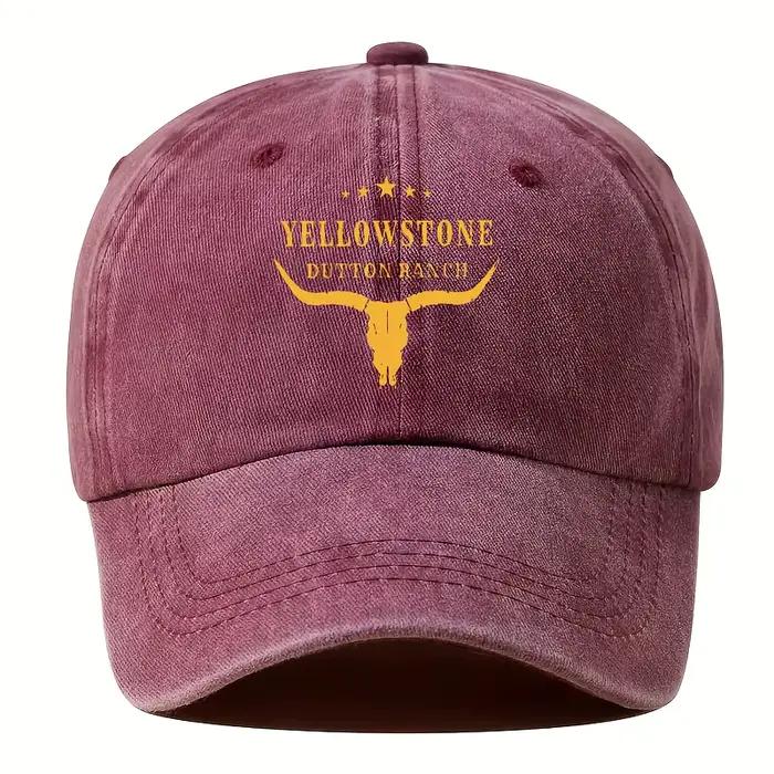 Chapeau de baseball rétro Yellowstone Dutton Ranch réglable pour hommes et femmes style décontracté quatre saisons Noir Antique