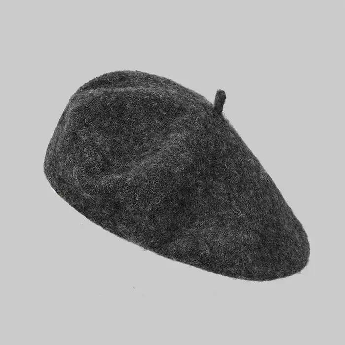 Bérets en Laine Style Artistique Français Élégants et Confortables Casquette Douce Rétro Uni pour Femmes Occasions Décontractées