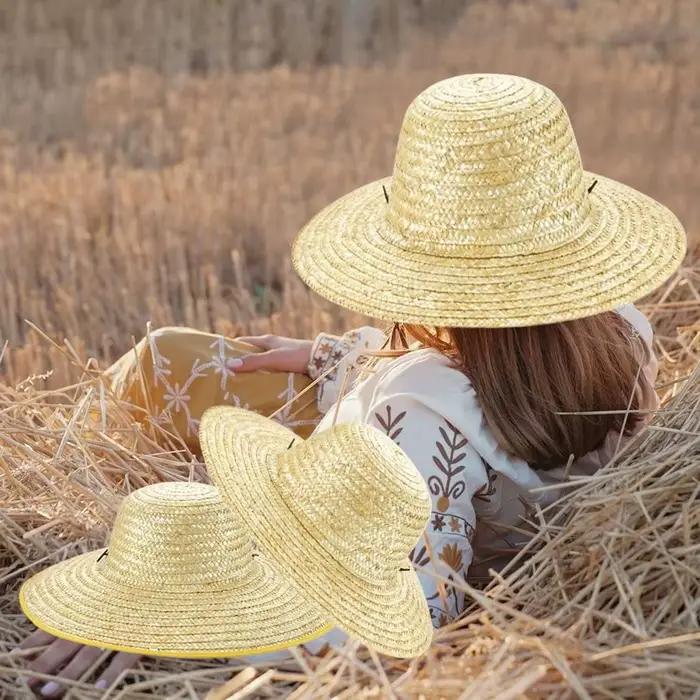 Chapeau de paille réglable pour hommes et femmes