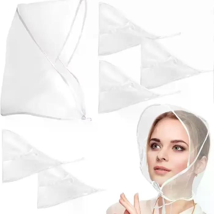 Chapeau de pluie transparent imperméable à large bord - Protection contre le vent pour une utilisation en extérieur