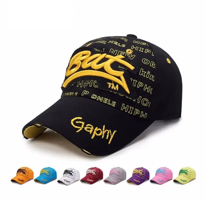 Casquettes polyvalentes à broderie BAT effet déchiré