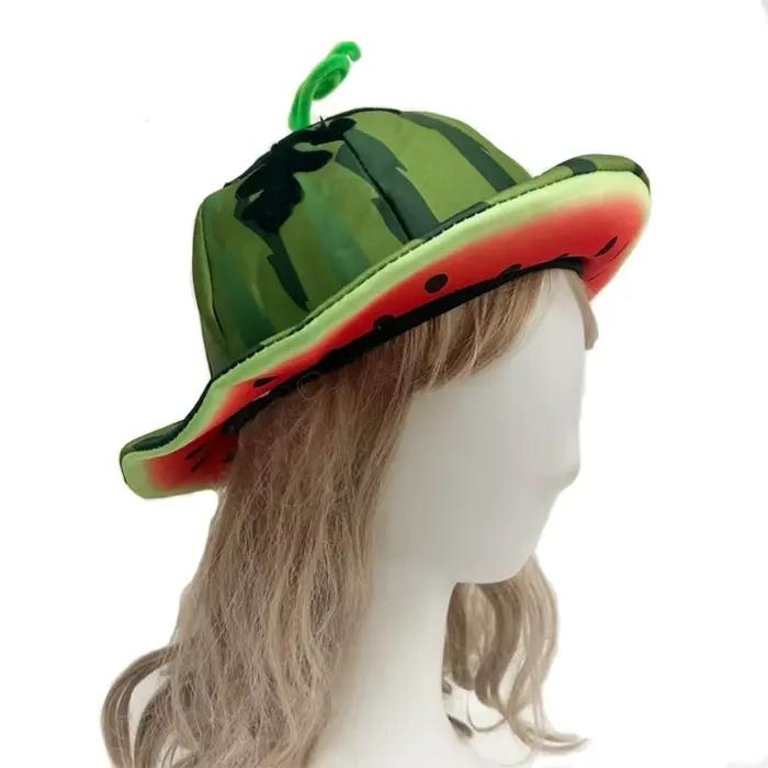 Chapeau de soleil unisexe en forme de pastèque