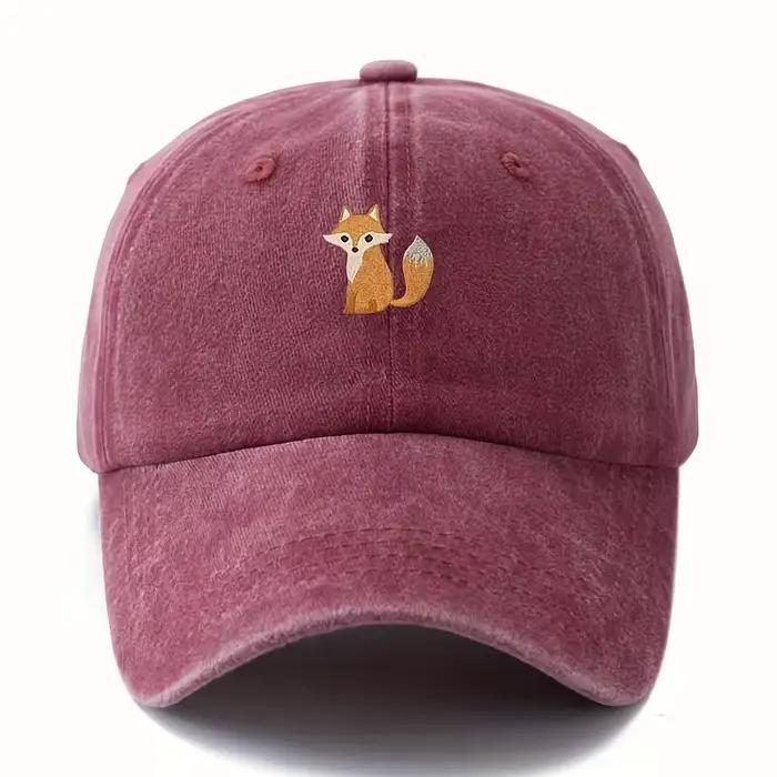 Casquette de baseball imprimée à motif de renard mignon pour la mode décontractée quotidienne
