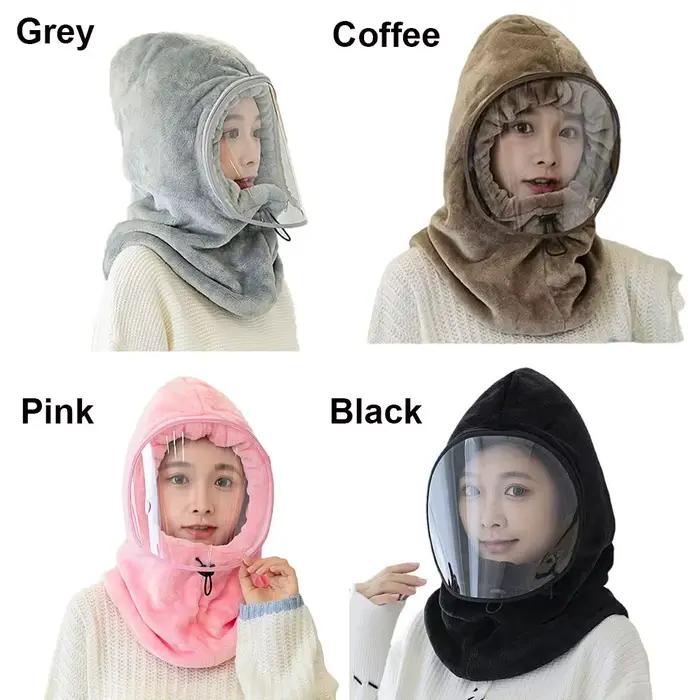 Protection des oreilles froides à capuche automne hiver garder au chaud casquettes en peluche chapeau écharpe coupe-vent