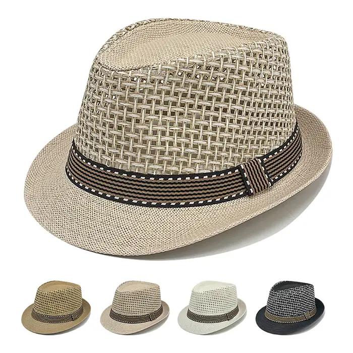 Chapeau de paille sport Jazz Panama pour hommes protection solaire plage été ocassions spéciales
