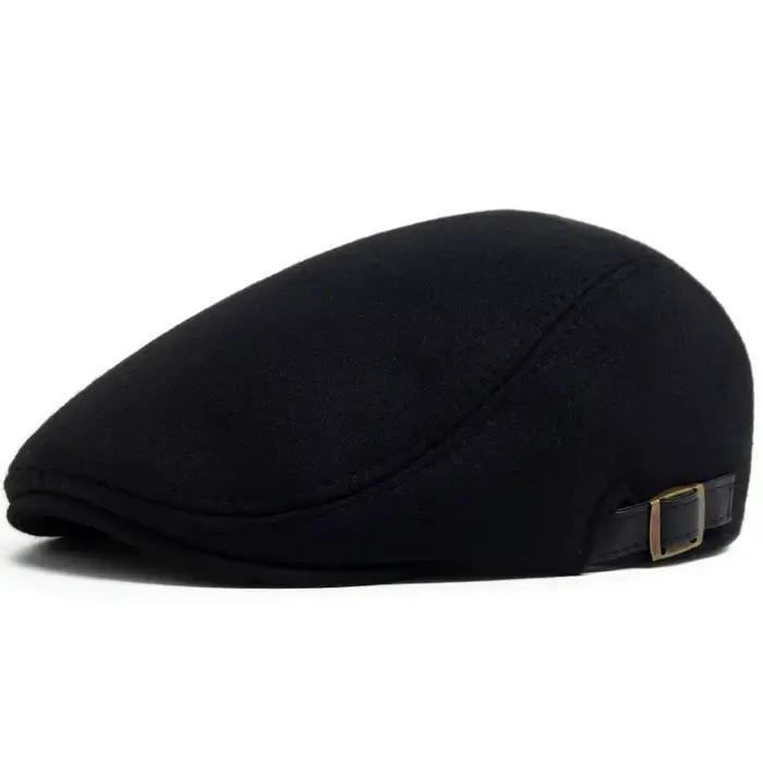 Chapeau de style artiste élégant et polyvalent pour hommes : béret automne/hiver
