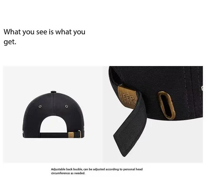 Casquette de baseball brodée en coton pur de haute qualité Jeep 2026