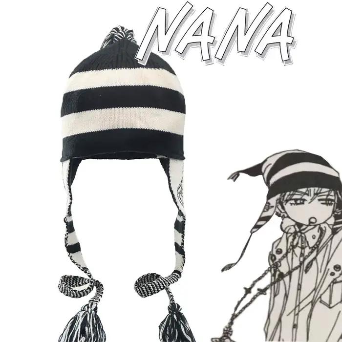 Anime cosplay NANA chapeau rayure gland Protection des oreilles laine Lei Feng