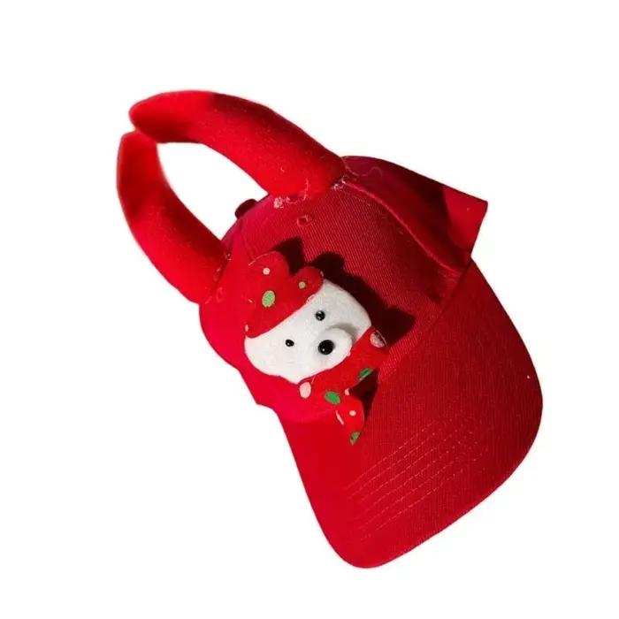 39bd Children Reindeer Baseball Hat pour filles femmes Horn
