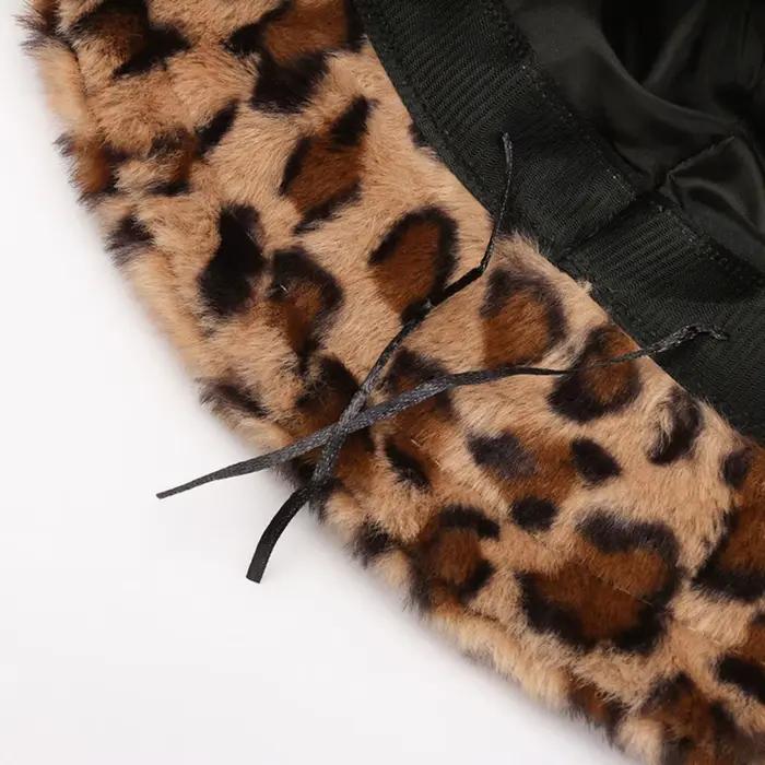 Chapeau seau léopard flou pour femmes