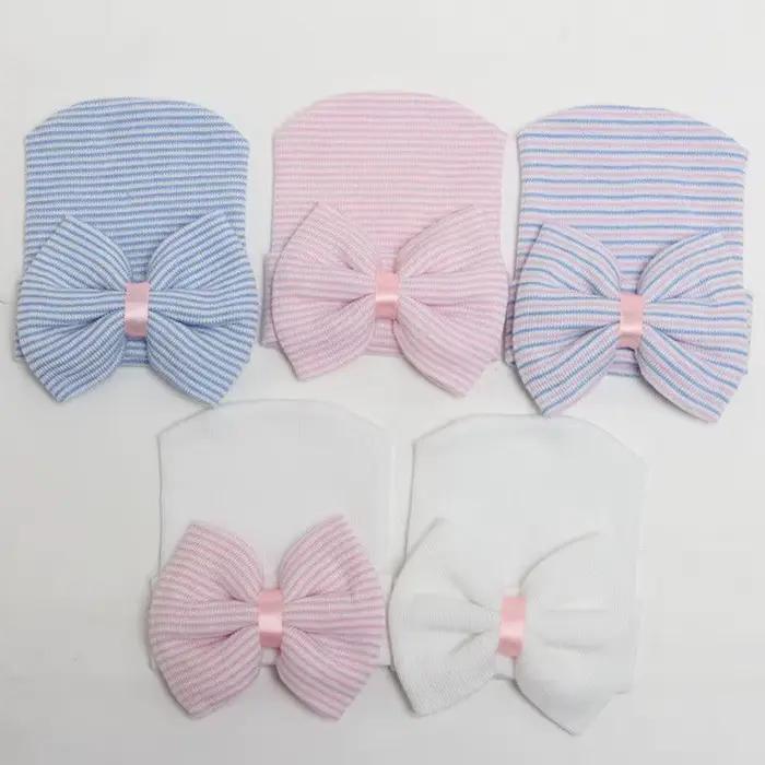 Bonnet chaud à rayures pour nouveau-né et enfant en bas âge