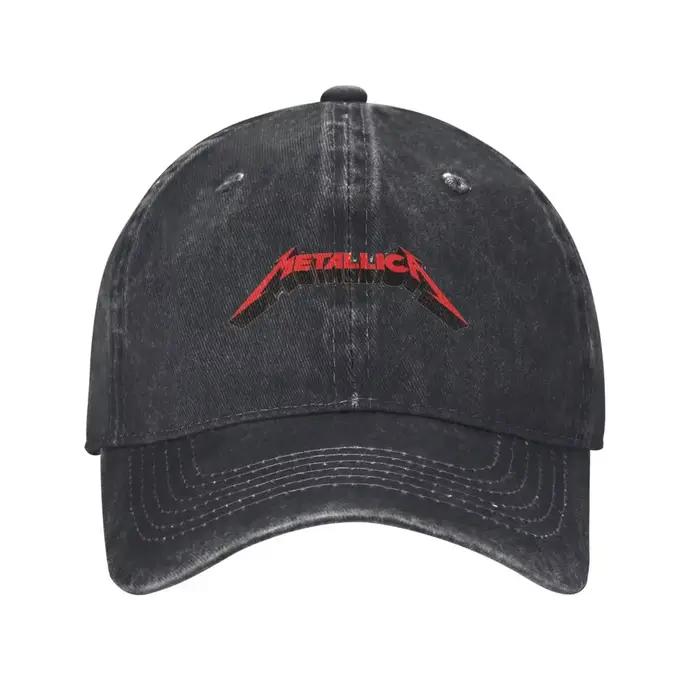 Casquettes de baseball en denim tendance Metallica Heavy Metal