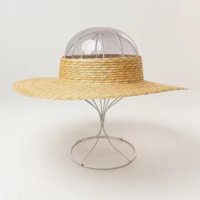 Chapeau de paille de plage élégant à large bord MYZOPER pour femmes protection UV occassions estivales et printanières