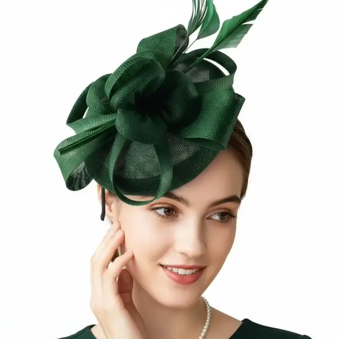 Élégant Chapeau Fascinator à Paillettes pour Femme
