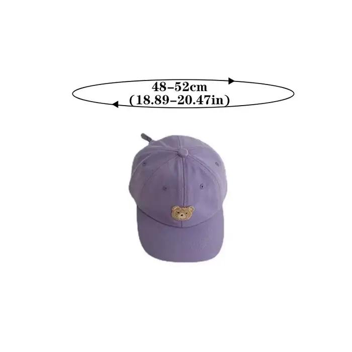 Casquette de Baseball brodée d'ours mignon pour enfants