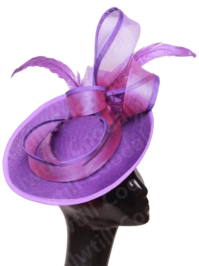 Chapeau fascinateur multicolore en lin pour femmes bandes de tête élégantes occasionnelle festive mariage cérémonies