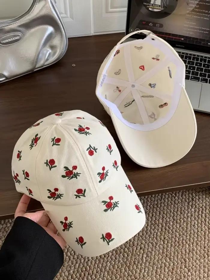 Casquette de baseball brodée Kawaii pour femme