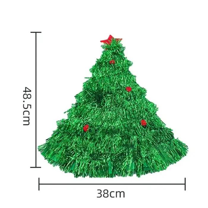 Chapeau de Noël à Pompons Colorés Scintillants