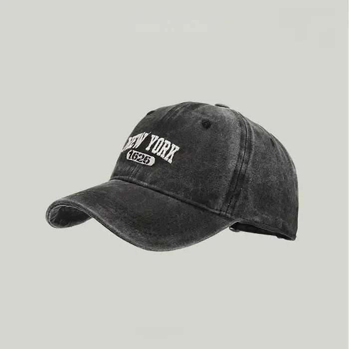 Rétro NEW YORK broderie Snapback chapeau pour hommes femmes Vintage lavé casquettes de Baseball printemps automne loisirs réglable capote chapeaux