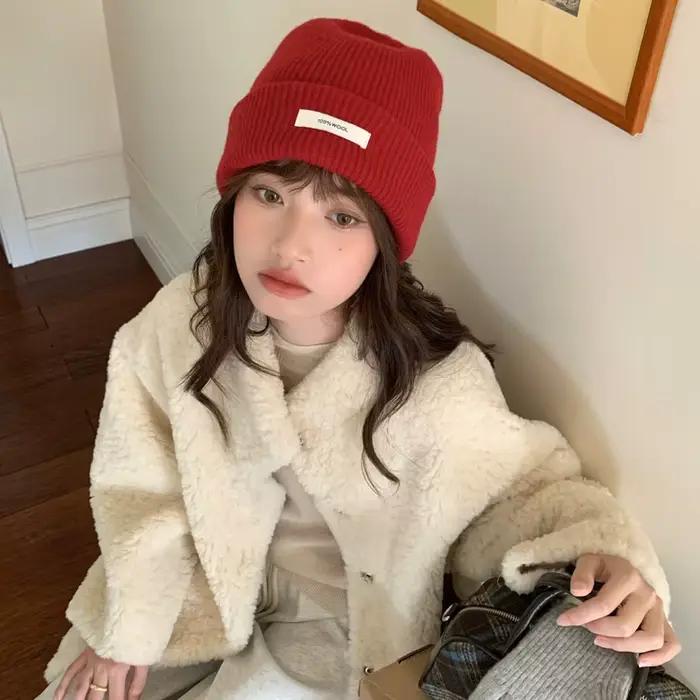 Haute qualité 100% laine tricoté chapeau pour femmes et hommes bonnet décontracté