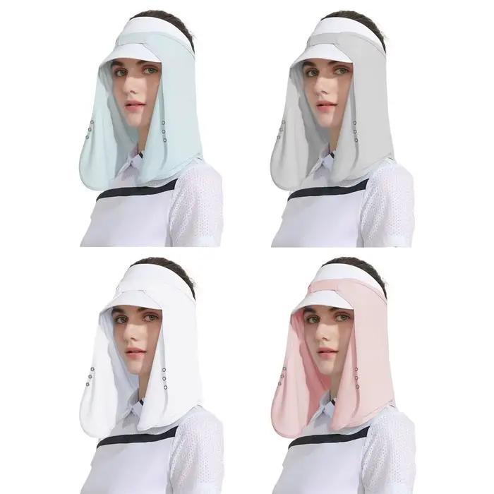 Casquette de cyclisme anti-UV avec protection faciale