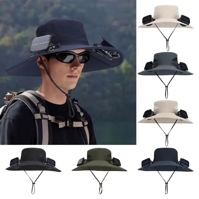 Chapeau solaire anti-UV créatif avec ventilateur Rechargeable 