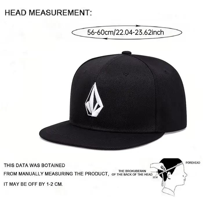 2025 Simple nouveau chapeau à bords plats avec diamant broderie rue Pop Hip Hop