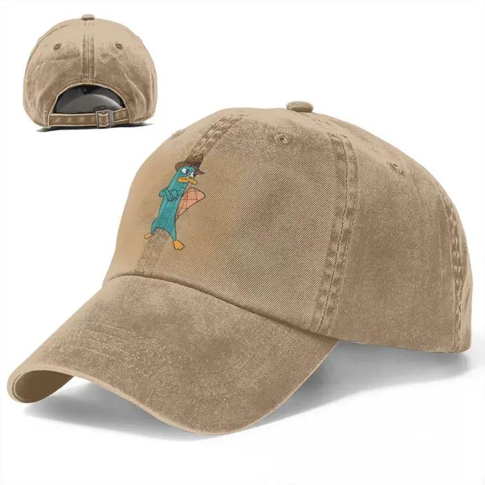Denim Washed Cap, Animal Platypus