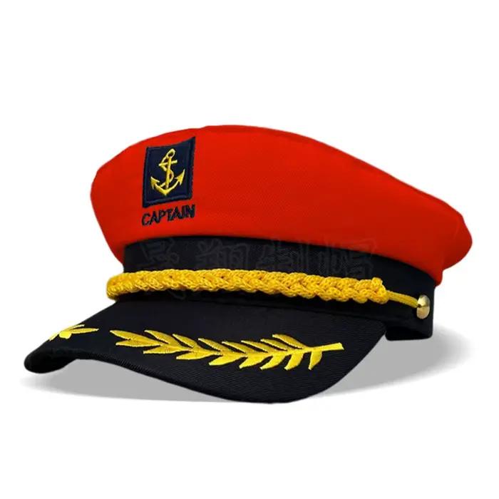 Chapeau de capitaine de marine style européen et américain classique pour femmes et hommes accessoire de fête et jeu de rôle