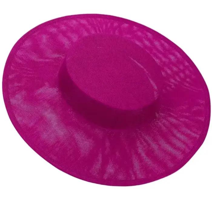 Élégant bricolage chapeau Fascinator Base couleur unie chapeaux