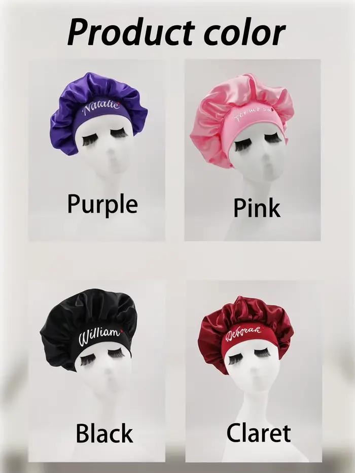 Bonnet de nuit en soie personnalisable nom imprimable casquette de baseball sportif pour femmes occasions spéciales nocturnes dormir confortablement