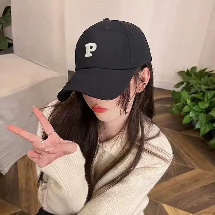Chapeau P-Letter Baseball pour Hommes Femmes Casquette de Baseball Unisexe Décontractée Polyvalente Polyester Coton Occasions Spéciales