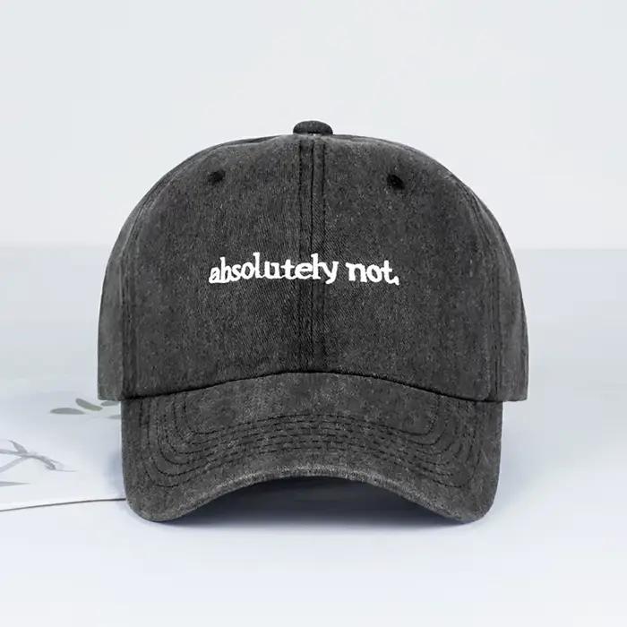 Casquette de baseball MLFO Absolutely Not brodée et délavée : légère