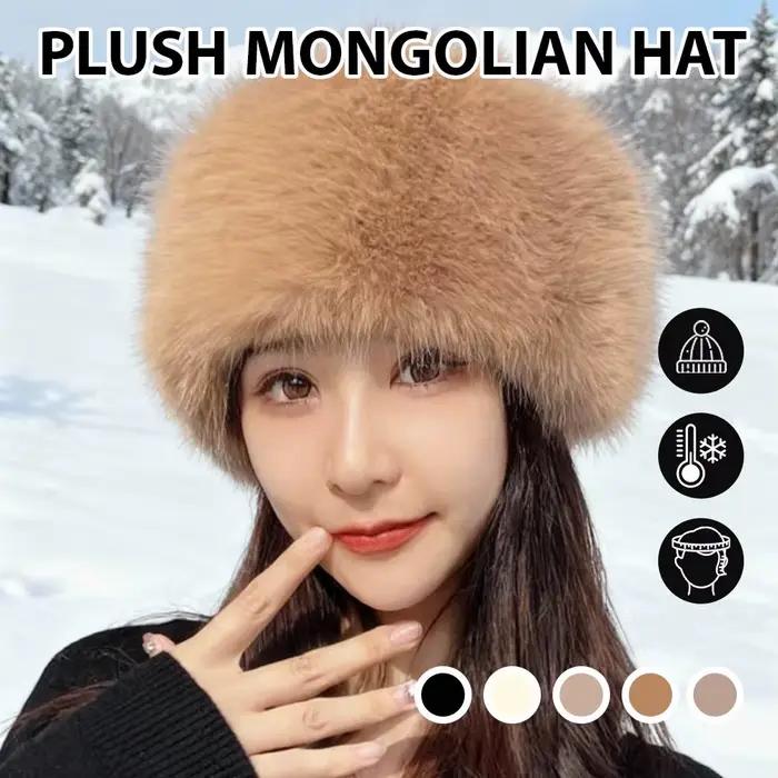 Chaud en plein air fille cache-oreilles femmes chapeaux d'hiver fausse fourrure bandeau moelleux russe casquettes