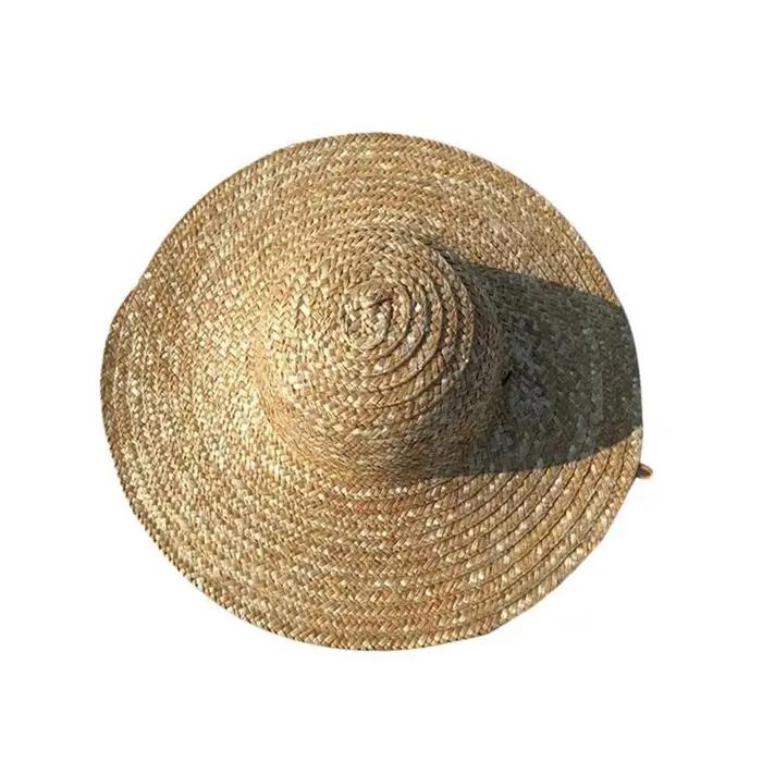 Chapeau de pêcheur rétro chinois en rotin et bambou